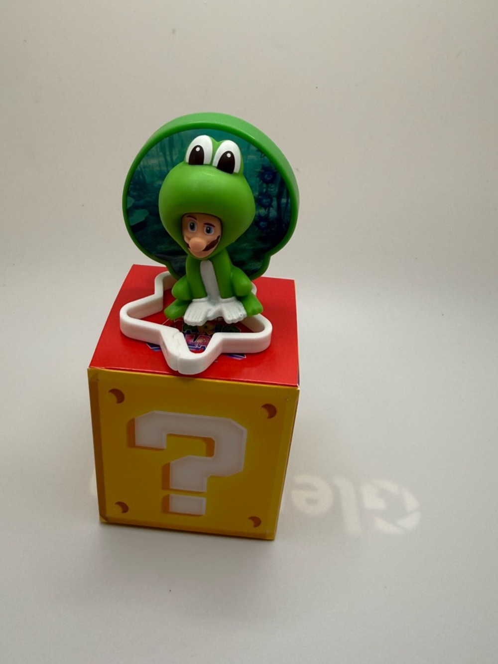McDonald’s Super Mario Galaxy Happy Meal toy #2 Luigi Frog question block